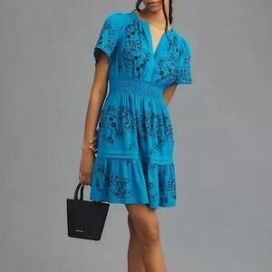 Anthropologie | Dresses | Delfi Collective Sleeveless 3d Floral Mini Dress  | Poshmark